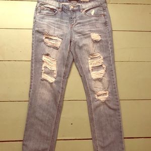 Aeropostale boyfriend style ripped jeans